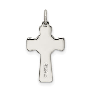 925 Sterling Silver Polished and Textured Celtic Cross Pendant