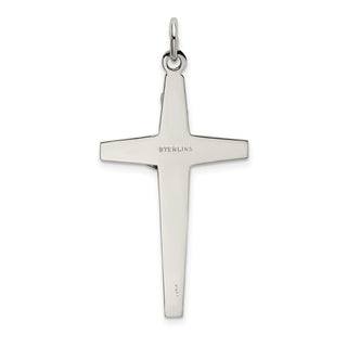 925 Sterling Silver with Gold-Plated Polished and Textured Inri Crucifix Pendant