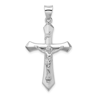 Rhodium-Plated 925 Sterling Silver Polished Inri Crucifix Pendant QC9100
