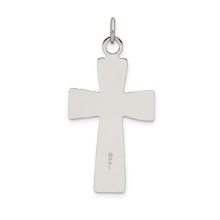 925 Sterling Silver Black Epoxy Inri Crucifix Pendant