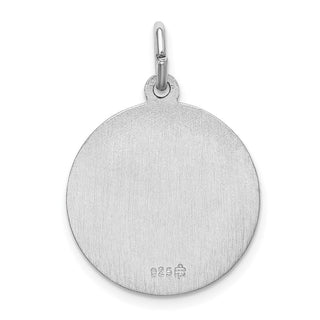 Rhodium-Plated 925 Sterling Spanish Lady Of Guadalupe Medal Pendant QC9121