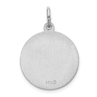 Rhodium-Plated 925 Sterling Spanish Lady Of Guadalupe Medal Pendant QC9121