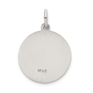 925 Sterling Silver Satin Antiqued Spanish St. Jude Thaddeus Medal Pendant