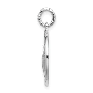 Rhodium-Plated 925 Sterling Silver Spanish St. Jude Thaddeus Medal Pendant