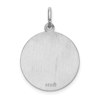 Rhodium-Plated 925 Sterling Silver Spanish St. Jude Thaddeus Medal Pendant