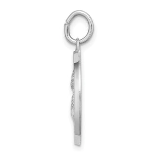 Rhodium-Plated 925 Sterling Silver Spanish St. Lucy Medal Pendant