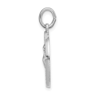 Rhodium-Plated 925 Sterling Silver Spanish St. Anthony Medal Pendant