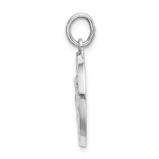 Rhodium-Plated 925 Sterling Silver Spanish Saint Anne Medal Pendant