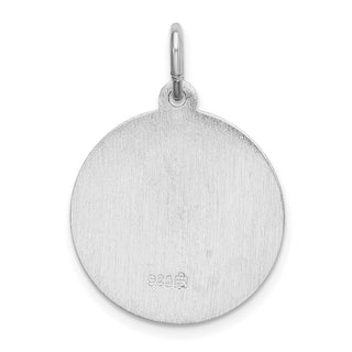 Rhodium-Plated 925 Sterling Silver Spanish Saint Anne Medal Pendant