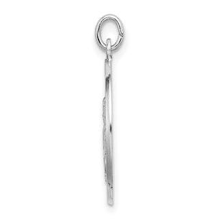 Rhodium-Plated 925 Sterling Silver Spanish St. Gabriel Medal Pendant