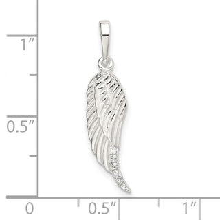 Mens 925 Sterling Silver Polished Wing Pendant