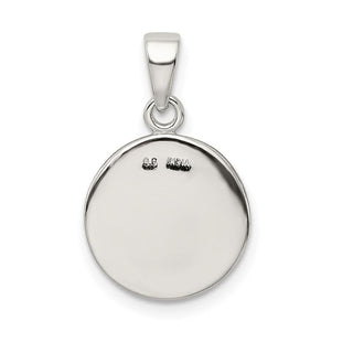 Sterling Silver Glitter Enamel Letter G Circle Pendant