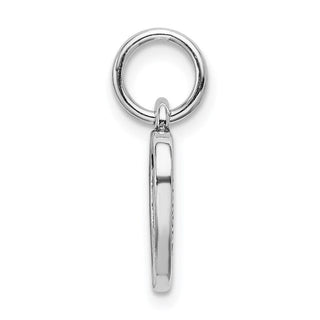 Rhodium-Plated Sterling Silver Oxidized You and Me Charm