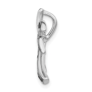 Sterling Silver Rhodium-Plated Simulated Abalone Palm Tree Pendant