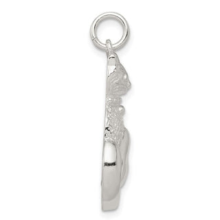 Sterling Silver Cat Charm QC928