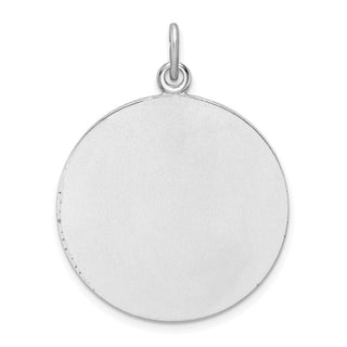 Sterling Silver Rhodium-plated Enamel St. Christopher Medal Pendant QC9416