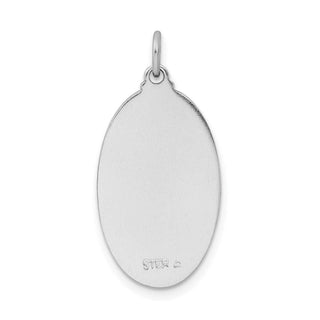 Sterling Silver Rhodium-plated Enamel St. Christopher Medal Pendant QC9417
