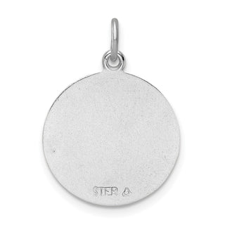 Sterling Silver Rhodium-plated & Gold-tone St. Michael Medal Pendant