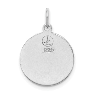 Sterling Silver Rhodium-plated & Gold-tone St Peregrine Medal Pendant