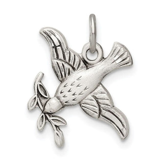 Sterling Silver Diamond-Cut Bird Pendant