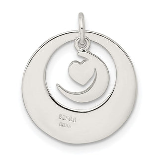 Sterling Silver Enamel I Love You To The Moon & Back Charm
