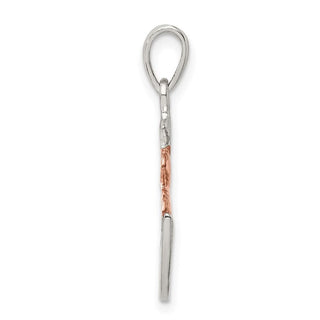 Sterling Silver and Pink Enamel Always Sister..Friend Pendant