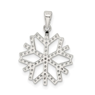 Sterling Silver CZ Snowflake Pendant QC9546