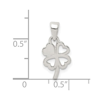 Sterling Silver Polished Clover Pendant