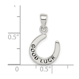 Sterling Silver Enamel Good Luck Horse Shoe Pendant