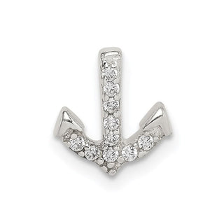 Sterling Silver CZ Anchor Slide