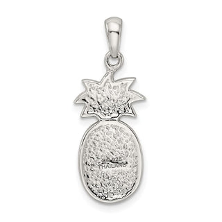 Sterling Silver Yellow/ Green Preciosa Crystal Pineapple Pendant