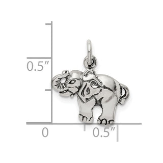 Sterling Silver Antiqued Elephant Charm
