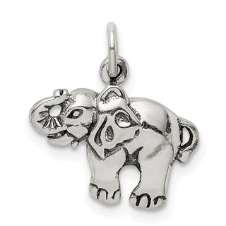 Sterling Silver Antiqued Elephant Charm