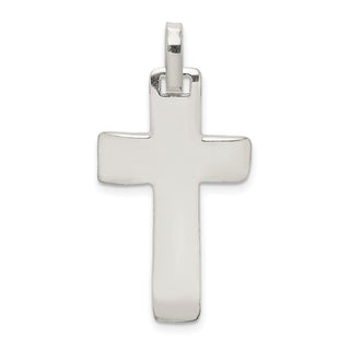 Sterling Silver Polished Cross Pendant QC9680