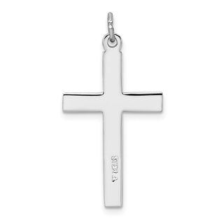 Sterling Silver Rhodium-plated Cross Pendant QC9685
