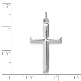 Sterling Silver Rhodium-plated Cross Pendant QC9685