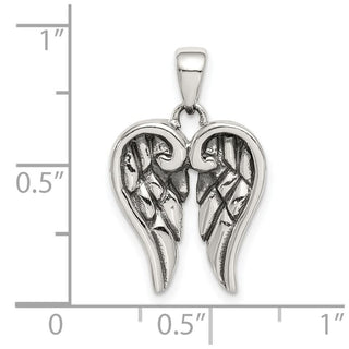 Sterling Silver Antiqued Wing Pendant