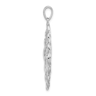 Sterling Silver Diamond-cut Angel Pendant