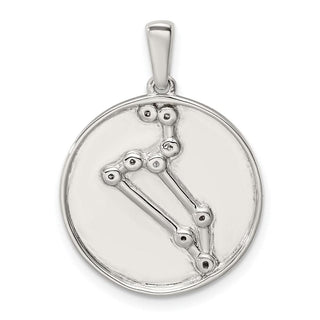 Sterling Silver & CZ Leo Zodiac Pendant