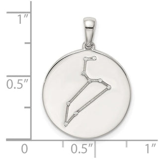 Sterling Silver & CZ Leo Zodiac Pendant