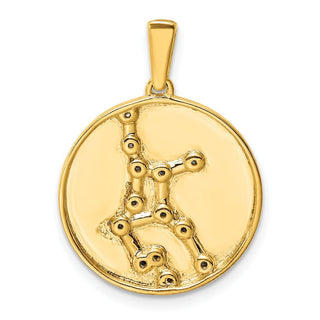 Gold-plated Sterling Silver and CZ Virgo Zodiac Pendant