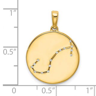 Gold-plated Sterling Silver and CZ Scorpio Zodiac Pendant