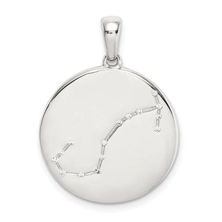 Sterling Silver & CZ Scorpio Zodiac Pendant