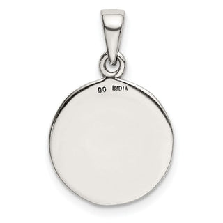 Sterling Silver Love You To The Moon Antiqued Star and Moon Pendant
