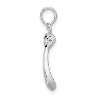 Sterling Silver Polished 3D Wishbone Pendant