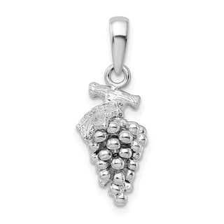 Sterling Silver Polished 3D Grapes Pendant