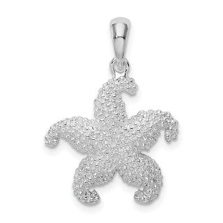 Sterling Silver Polished Starfish Pendant QC9839