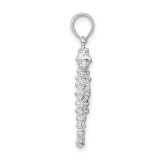 Sterling Silver Polished 3D Seahorse Pendant