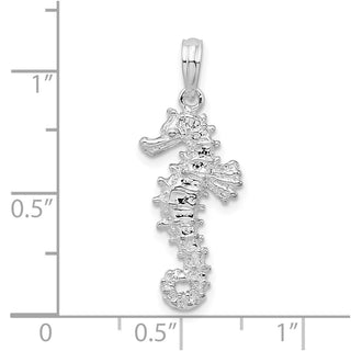 Sterling Silver Polished 3D Seahorse Pendant