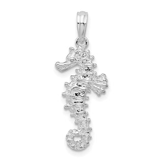 Sterling Silver Polished 3D Seahorse Pendant